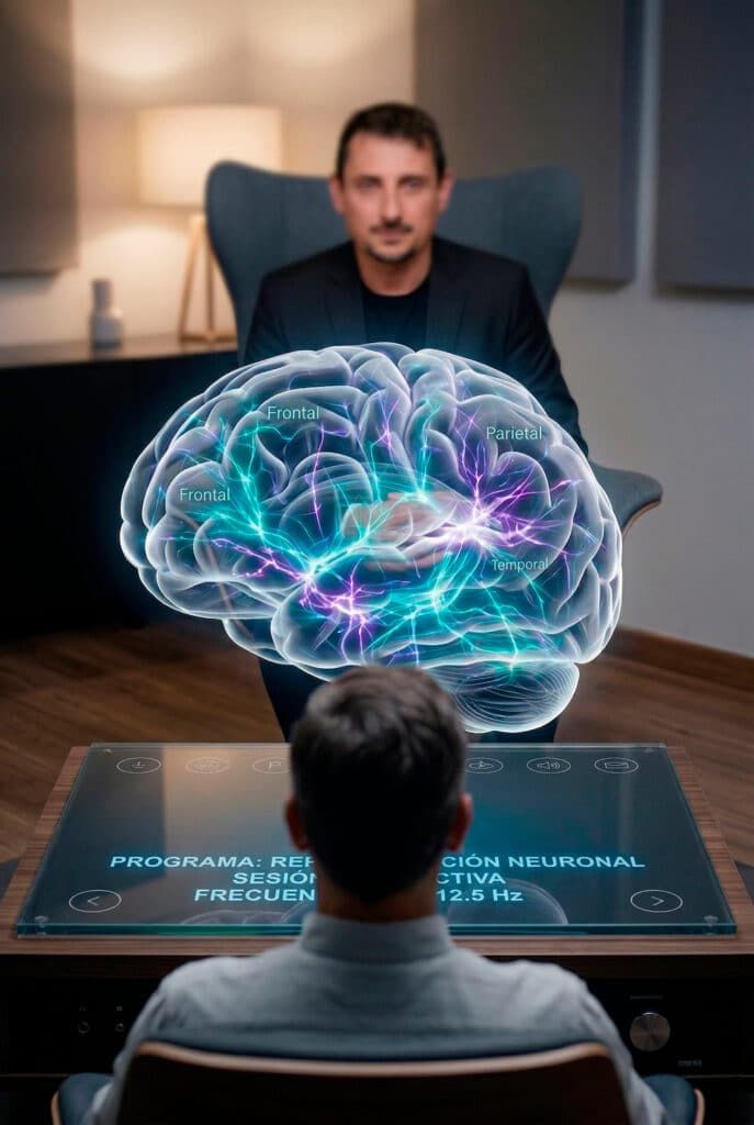 magen que ilustra la relación entre la ciencia y la hipnoterapia, enfocada en la eficacia de la terapia respaldada por evidencia científica.