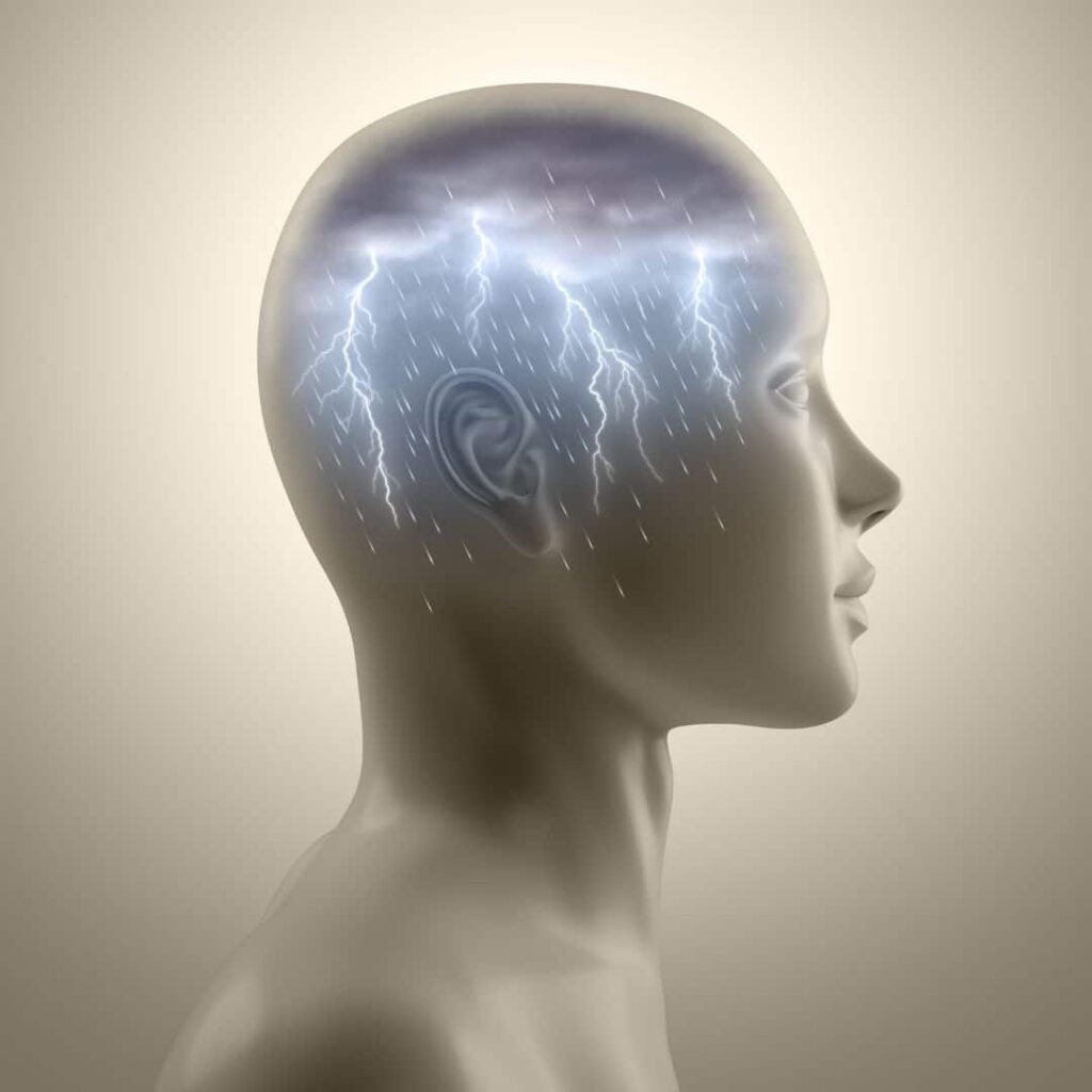 Ilustración de una cabeza con el cerebro