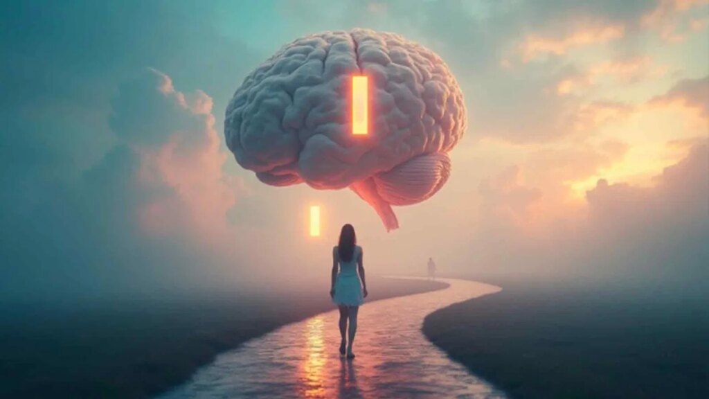 Ilustración de una cabeza con el cerebro