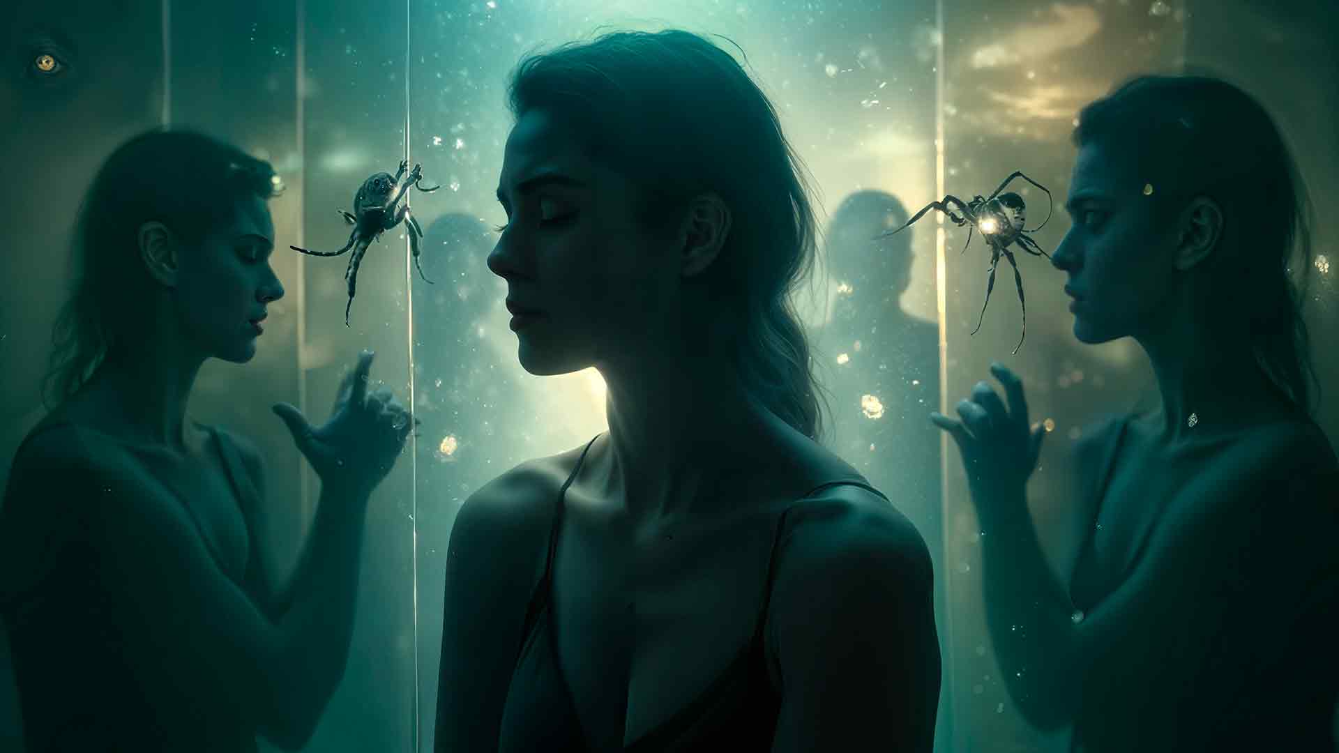 Fotomontaje surrealista sobre superar miedos en Valencia.