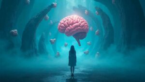 Fotomontaje surrealista sobre miedos inconscientes en Valencia.