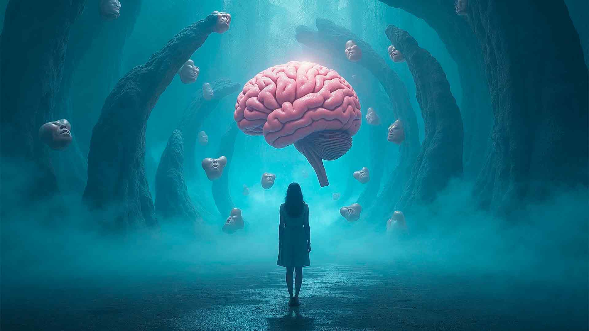 Fotomontaje surrealista sobre miedos inconscientes en Valencia.