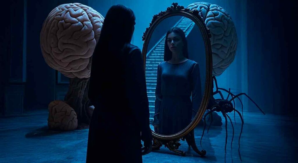 Fotomontaje surrealista sobre miedo y fobia en Valencia.