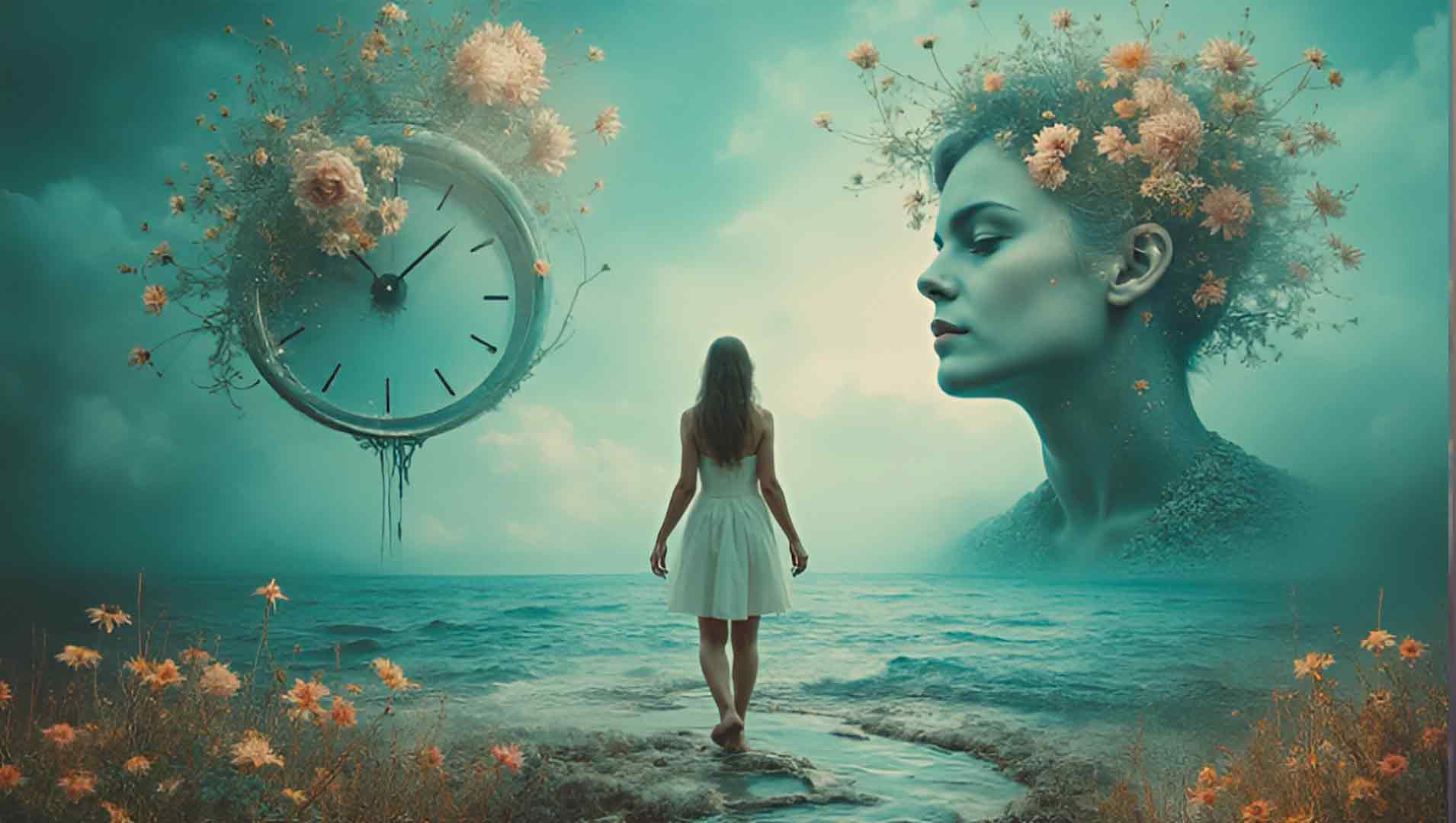 Imagen surrealista sobre hipnosis y salud sexual en Valencia.