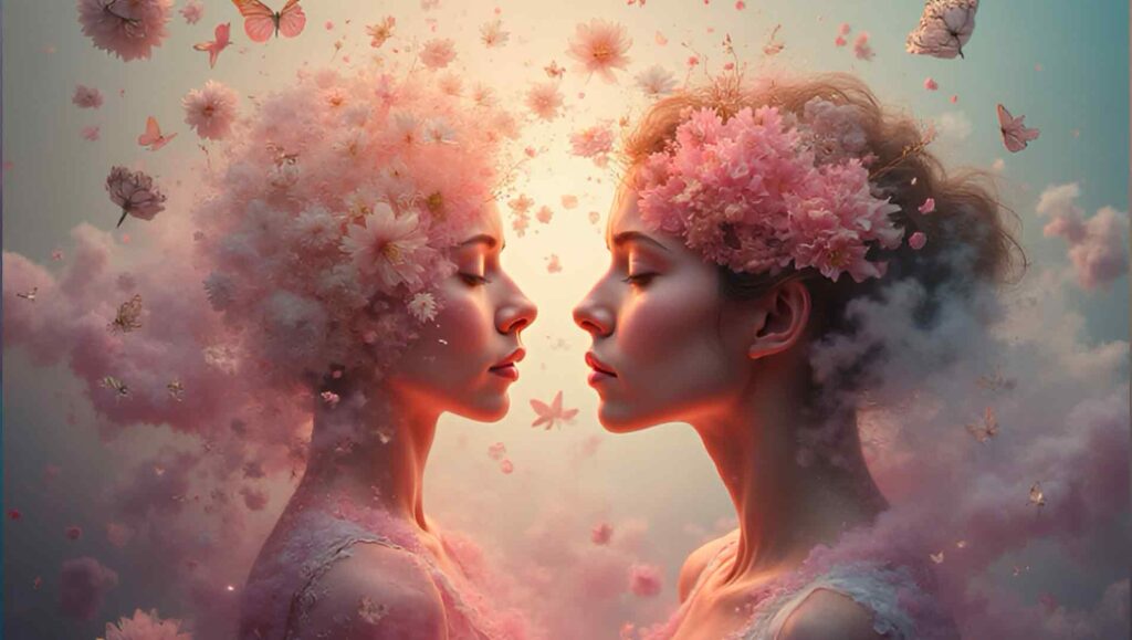 Fotomontaje surrealista sobre la hipnoterapia y la satisfacción sexual femenina en Valencia.