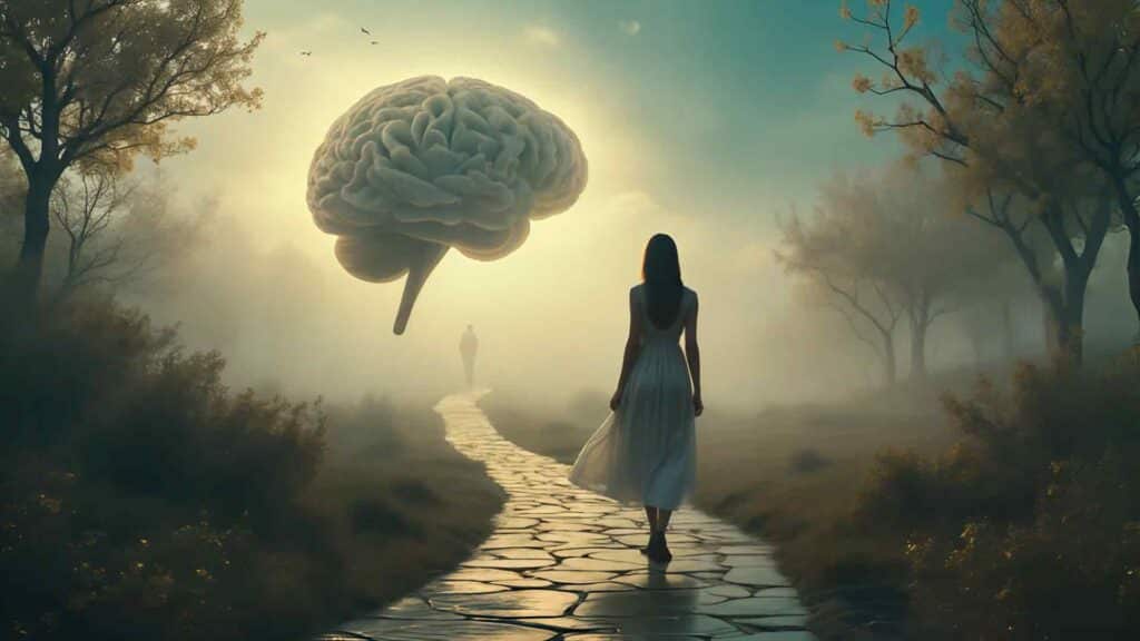 Fotomontaje surrealista sobre superar fobias mediante hipnoterapia en Valencia.